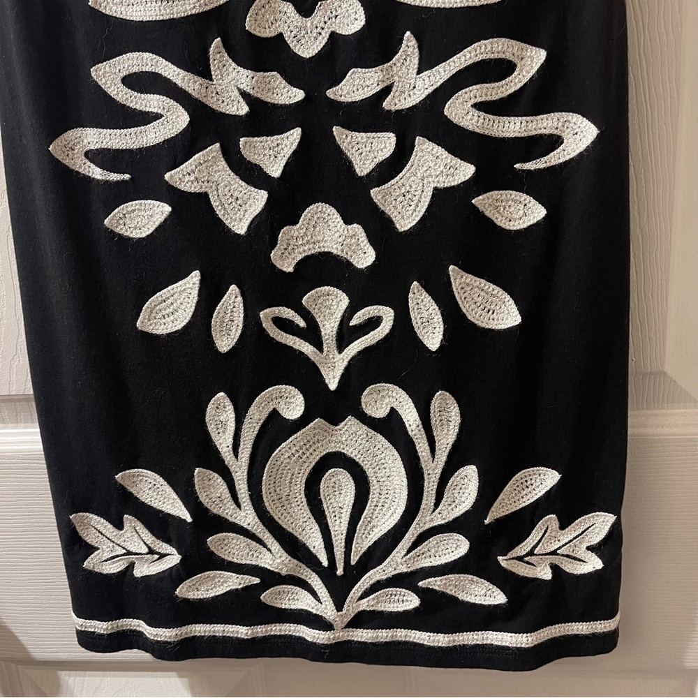 INC. Black Dress/White Embroidery, Size XS - Picture 6 of 12